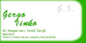 gergo vinko business card