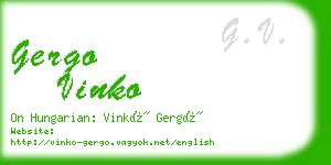 gergo vinko business card